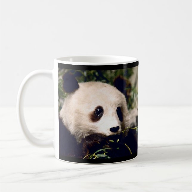 Personalised Mug Sweet PANDA MUNCHING ON BAMBOO (Left)