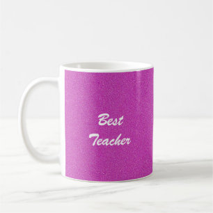 Personalised Mug, Teacher Thank You, Hot Pink Coffee Mug