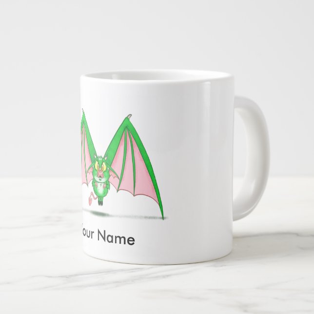 Personalised mug with "M" Monster Character (Front Right)