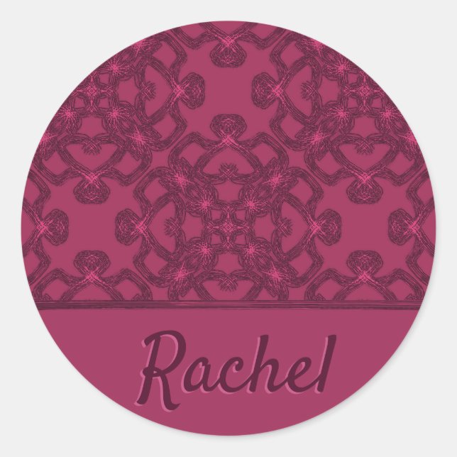 Personalised Mulberry Pattern Classic Round Sticker (Front)