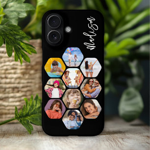 Personalised Multi Photo Collage Name iPhone 16 Case
