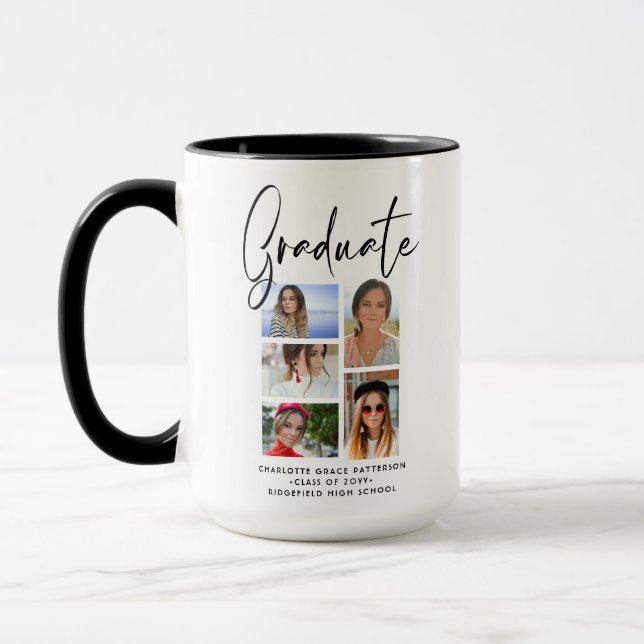 Personalised Multi Photo Graduation Gift Mug (Left)