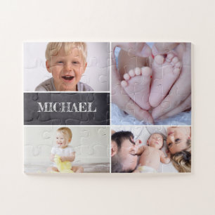 Personalised Multi picture BOY Name Jigsaw Puzzle