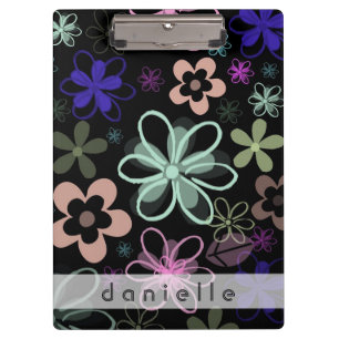 Personalised Multicolored Flower Clipboard
