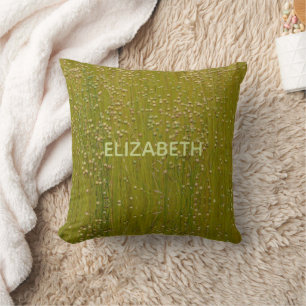 Personalised Multicolored Green Florals Cushion
