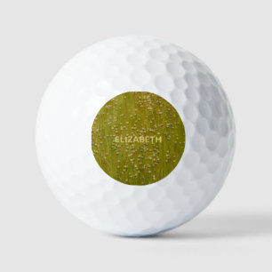 Personalised Multicolored Green Florals Golf Balls