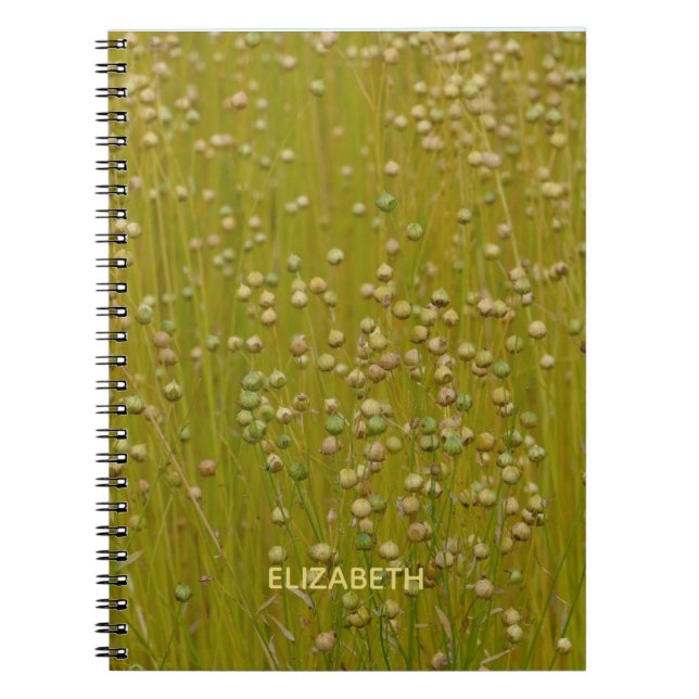 Personalised Multicolored Green Florals Notebook (Front)
