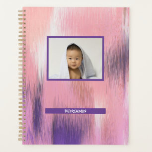 Personalised Multicolored Purple Waves Planner