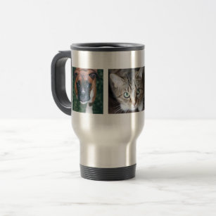 Personalised Multiple Pet Photo Travel Mug
