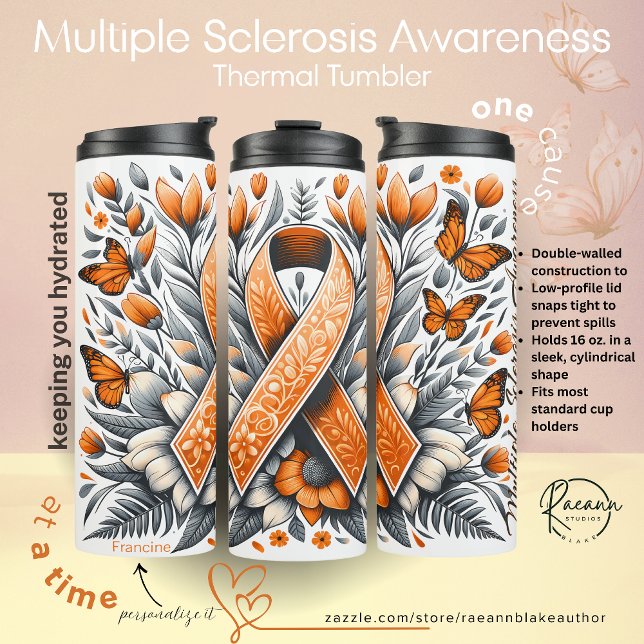 Personalised Multiple Sclerosis Awareness Thermal Tumbler (Creator Uploaded)