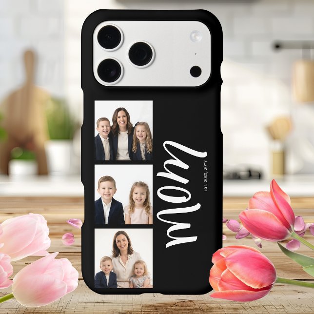Personalised Mum 3 Photo Year Established Modern (Creator Uploaded)