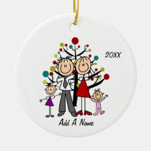 Personalised Mum, Dad, Girl, Toddler Girl Ceramic Ornament