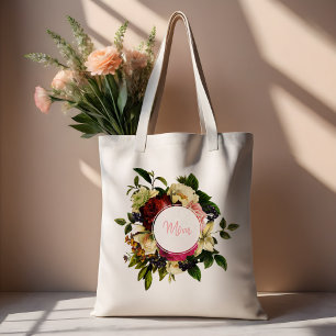 Personalised "Mum" Floral Bouquet Gift Tote Bag