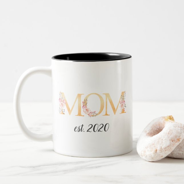 Personalised Mum Floral Mug (With Donut)