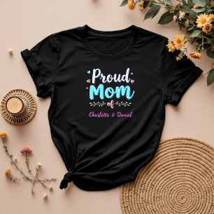 Personalised Mum Gift Proud Mum of Custom Name T-Shirt