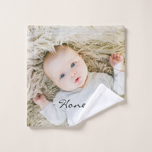 personalised mum gift Wash Cloth with Custom photo (Wash Cloth)