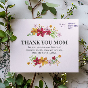 Personalised Mum – Heartfelt Mother’s Day Thank You Card