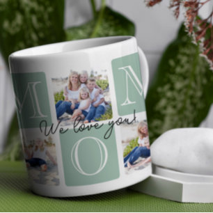 Personalised Mum Love 7 Photo Collage Coffee Mug