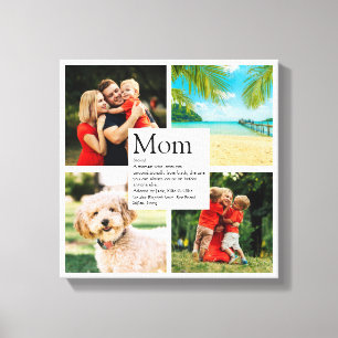Personalised Mum Name Definition 4 Photo Canvas Print