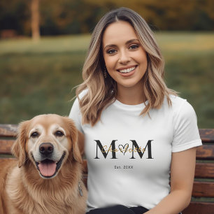 Personalised Mum Name Est Year T-Shirt Gift
