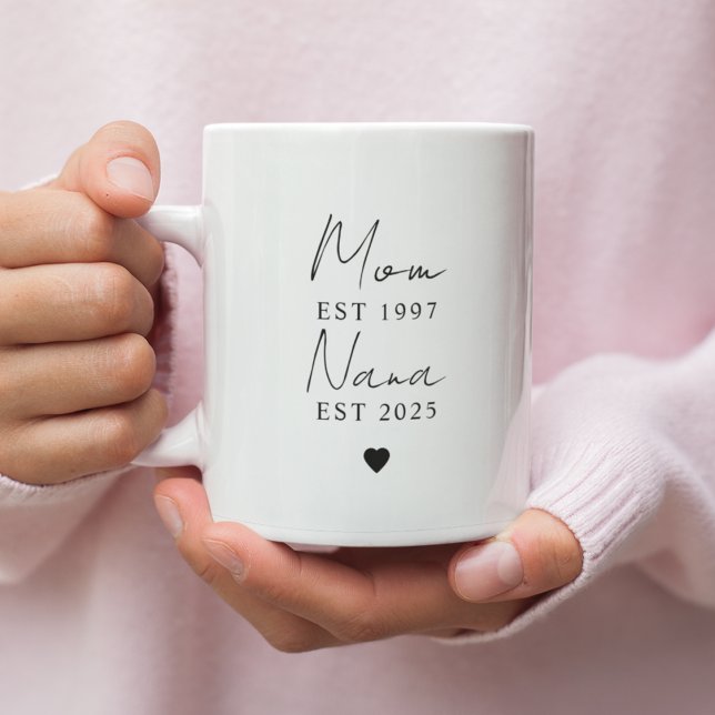 Personalised Mum Nana EST Year Mug | Minimalist  (Creator Uploaded)