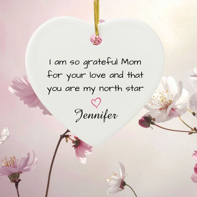 Personalised Mum North Star Custom Ceramic Ornament (Creator Uploaded)
