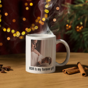 Personalised Mum Photo Mug, Custom Mother’s Day  Two-Tone Coffee Mug