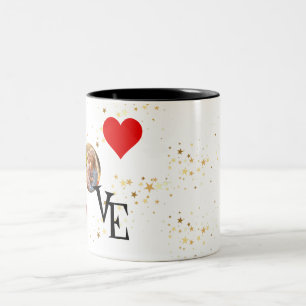 Personalised Mummy and me Love Picture Two-Tone Coffee Mug