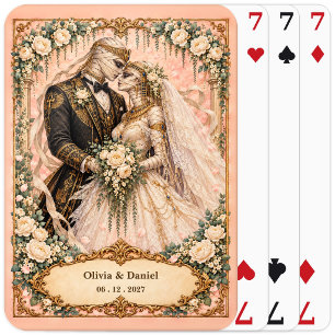 Personalised Mummy Bride and Groom Wedding Favour Playing Cards