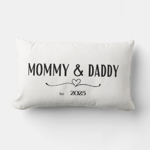 Personalised Mummy & Daddy Est. Year Pillow