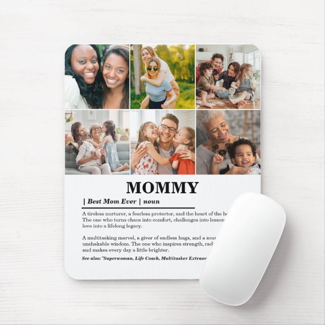 Personalised Mummy Definition 6 Photo Collage Mouse Pad (With Mouse)
