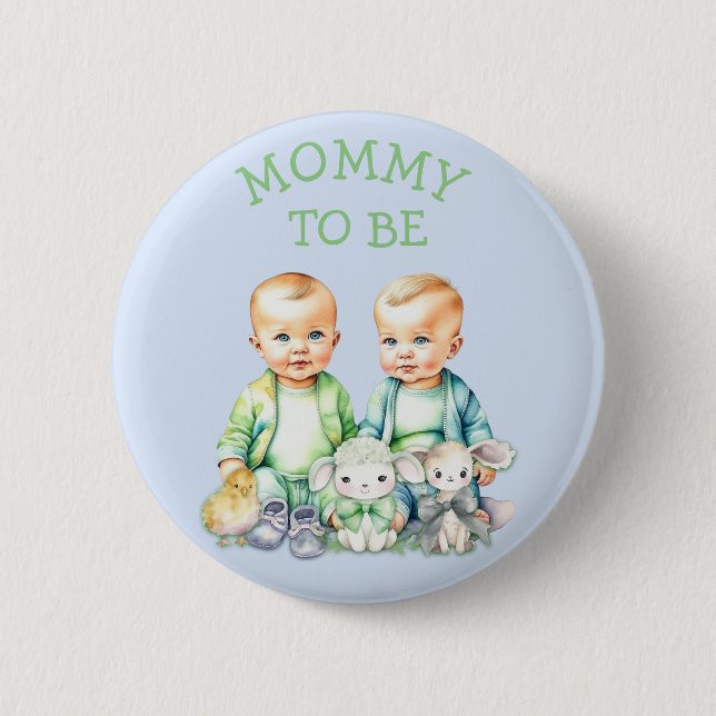Personalised Mummy to be Baby Shower Button (Front)
