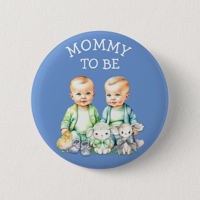 Personalised Mummy to be Baby Shower Button (Front)