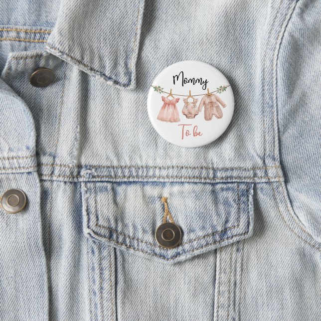 Personalised Mummy-to-Be Pin Button (In Situ)