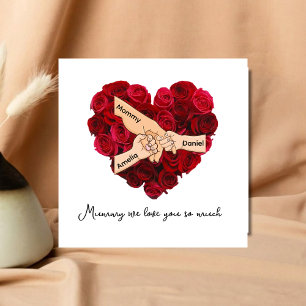 Personalised Mummy We Love You Mother's Day Card