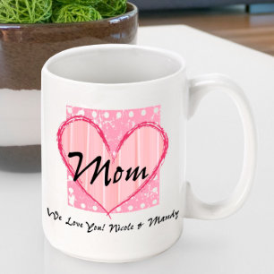 Personalised Mum's Coffee Mug - Shabby Chic Mum