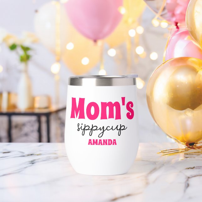 Personalised Mum's Sippy Cup Wine Tumbler (Bachelor Party)