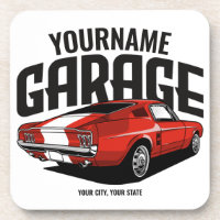 Personalised Muscle Car 1967 Red Fastback Garage