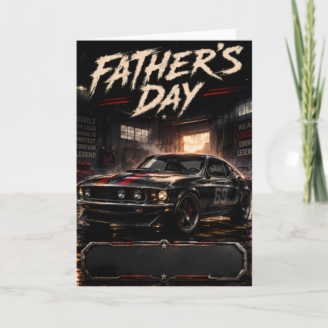 Personalised Muscle Car Dad Card (Front)