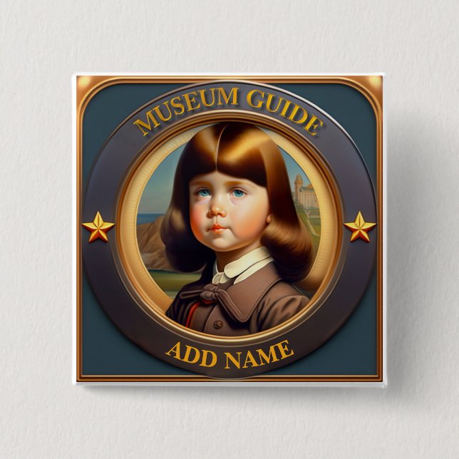 Personalised Museum Guide Button (Front)