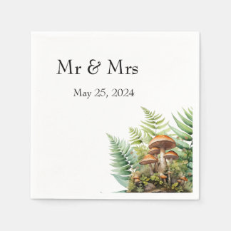 Personalised Mushroom Paper Napkins 