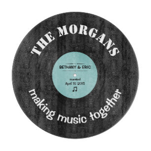 Personalised Music Album Retro Design Cutting Board