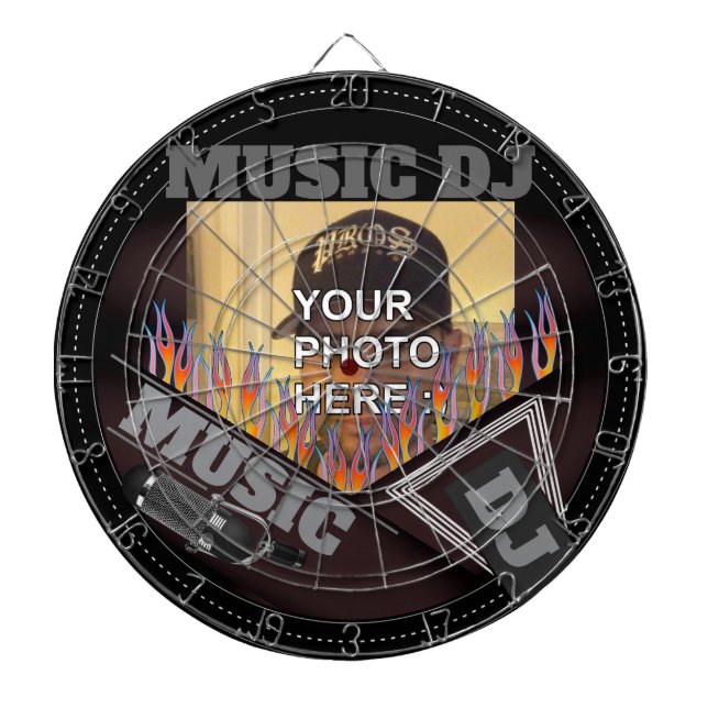 Personalised Music DJ Dartboard (Front)