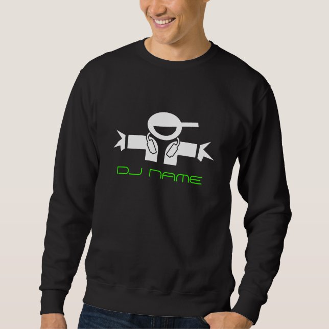 Personalised Music DJ sweatshirt | Add deejay name (Front)