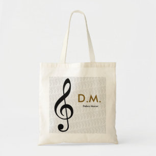 personalised music idea (treble clef) tote bag