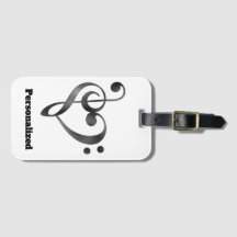 Personalised Music Lover Luggage or Instrument Tag