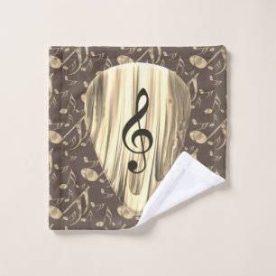 Personalised Music Note Guitar Pick  Bath Towel Set