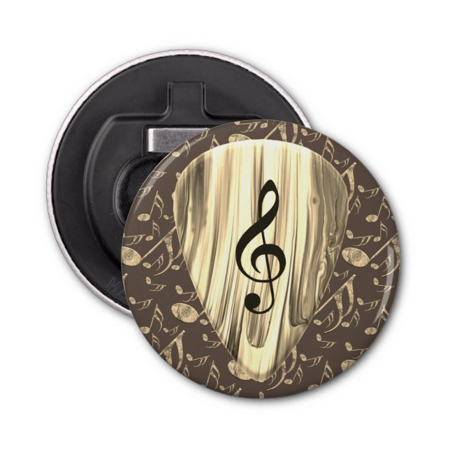 Personalised Music Note Guitar Pick  Bottle Opener (Front)