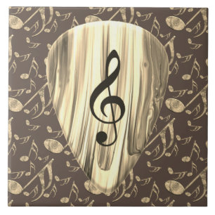 Personalised Music Note Guitar Pick  Ceramic Tile