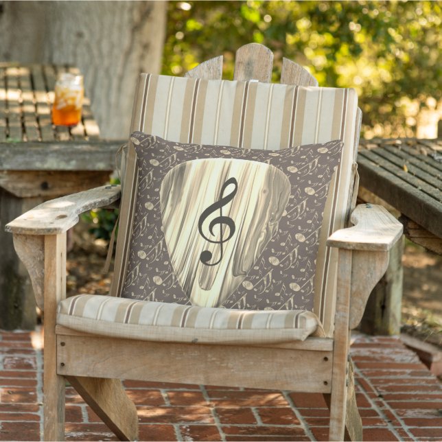 Personalised Music Note Guitar Pick  Cushion (Chair)